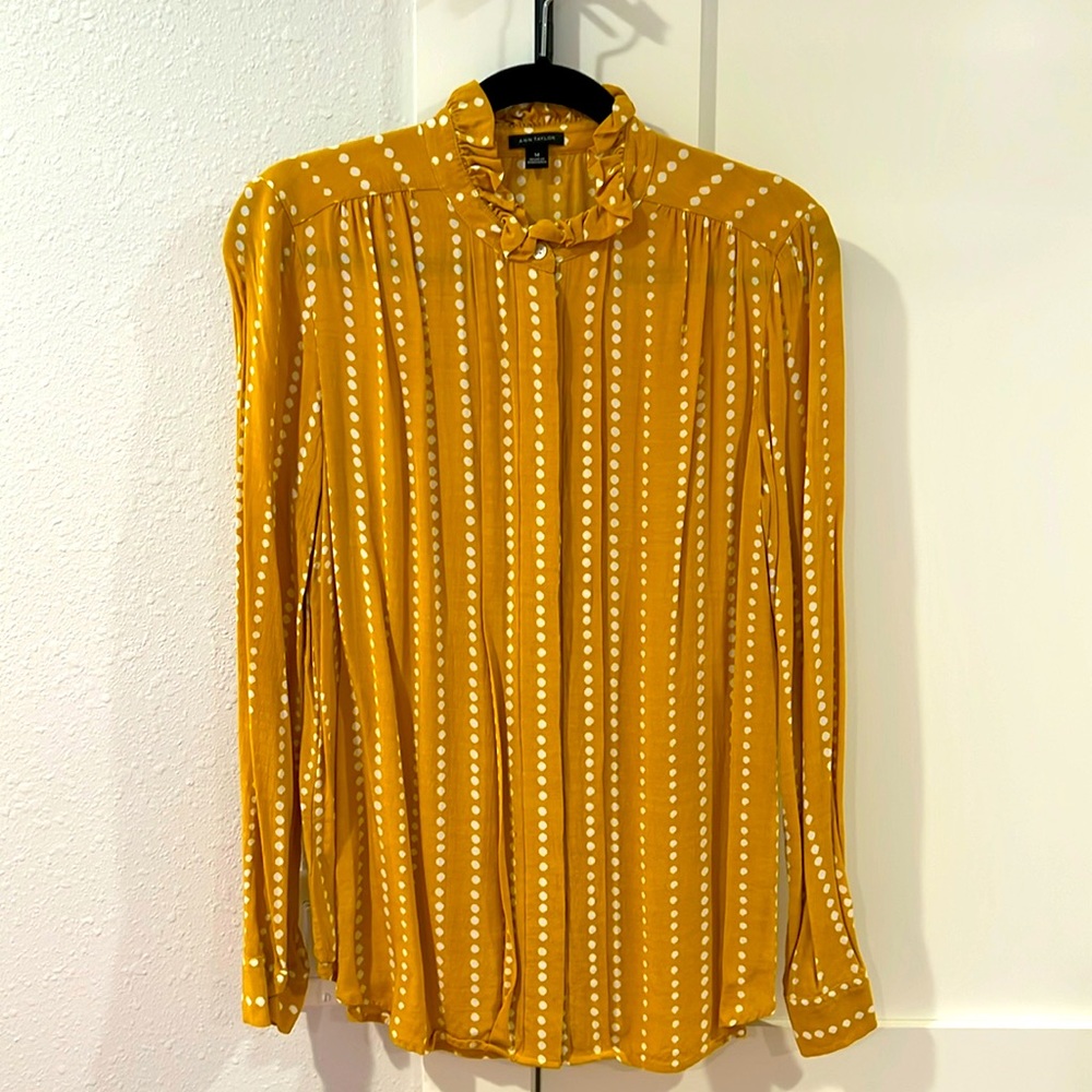 Ann Taylor polkadot blouse